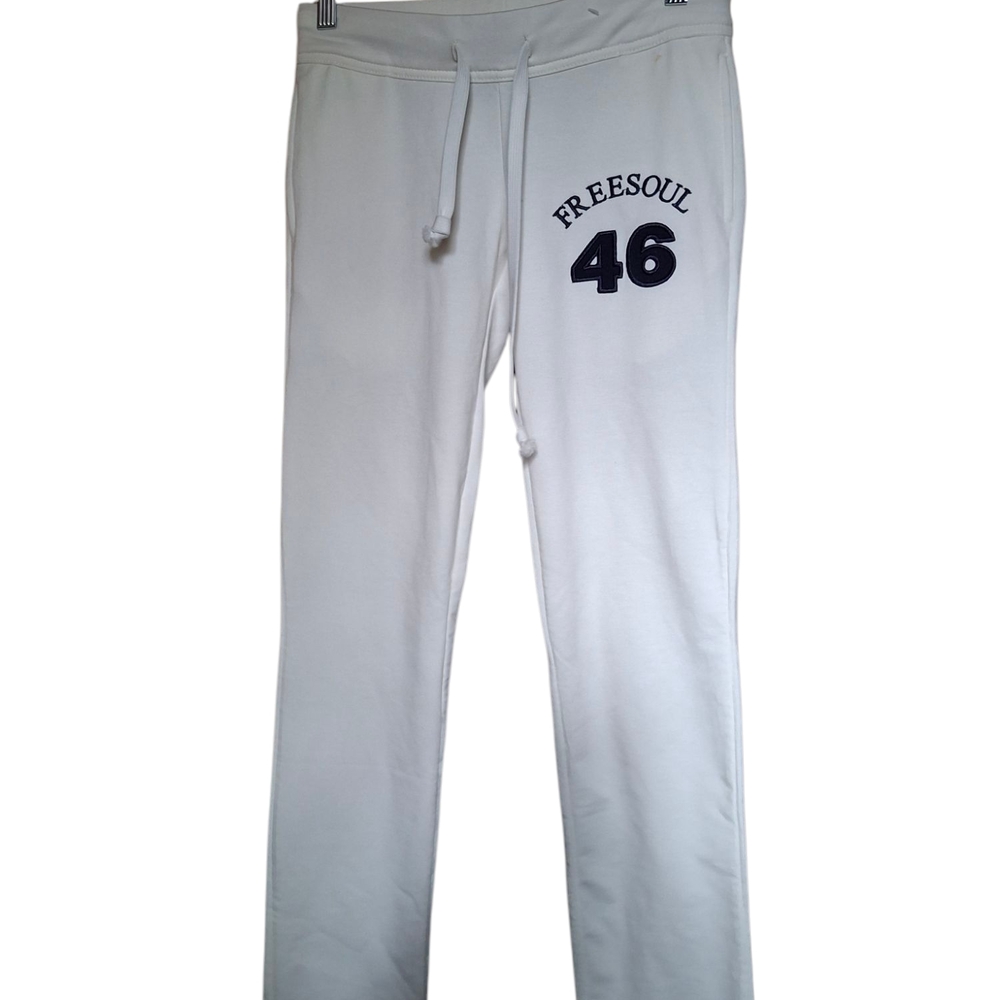 MTV White Joggers with Collegiate Number Design